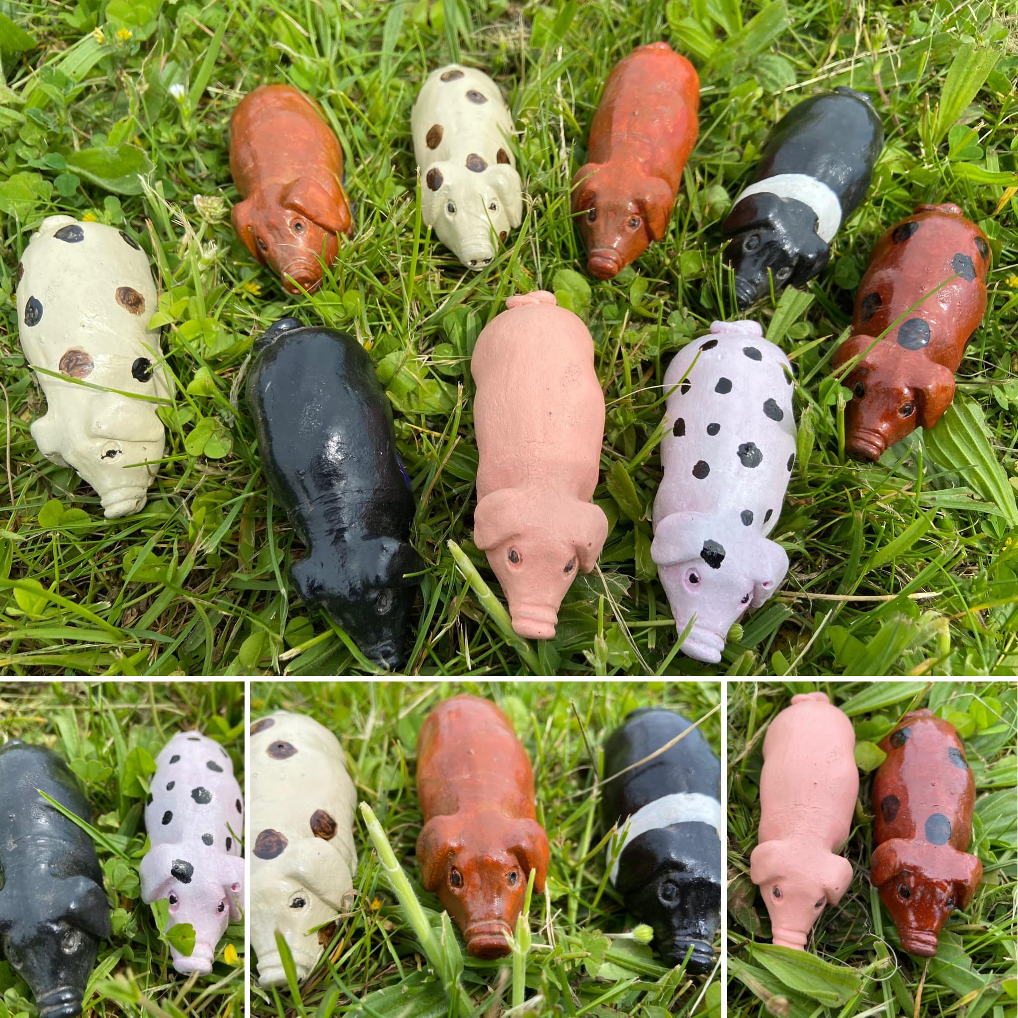 Mini Micro Pigs - Painted